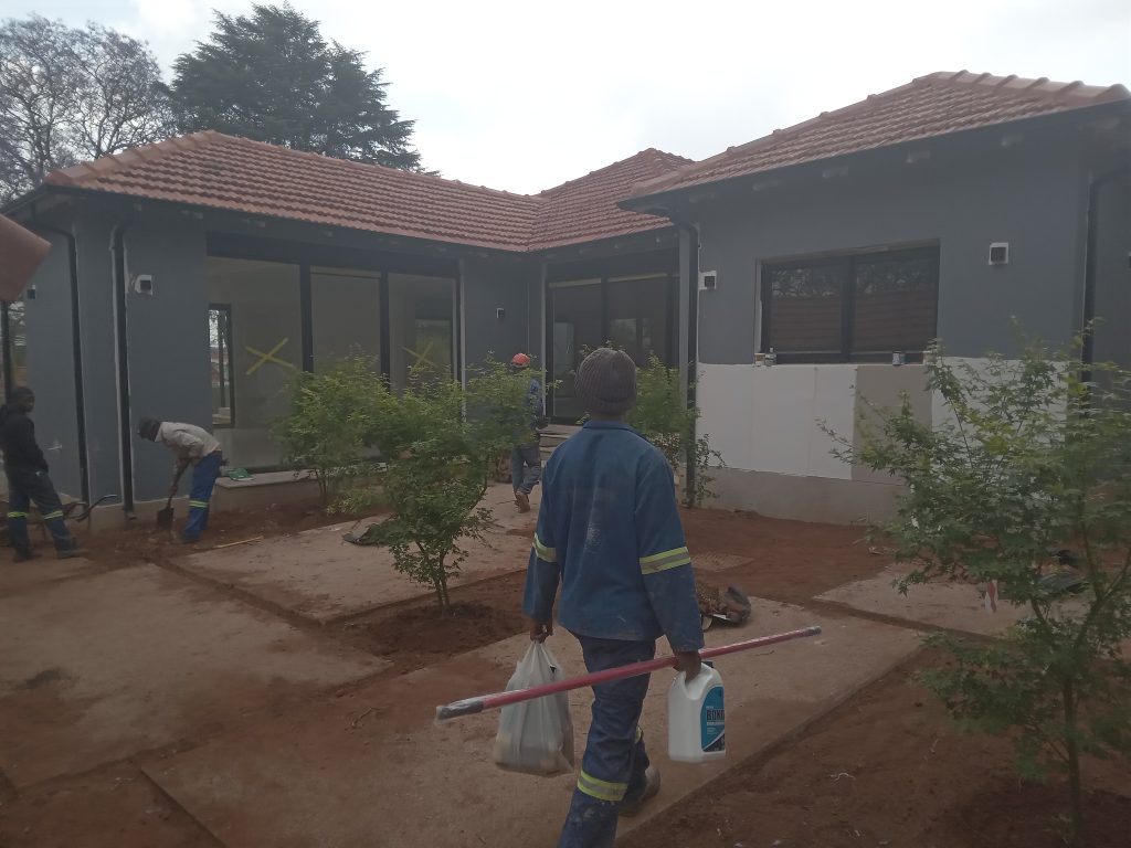 House renovation and landscaping by Newlands building project in Westcliff, Johannesburg